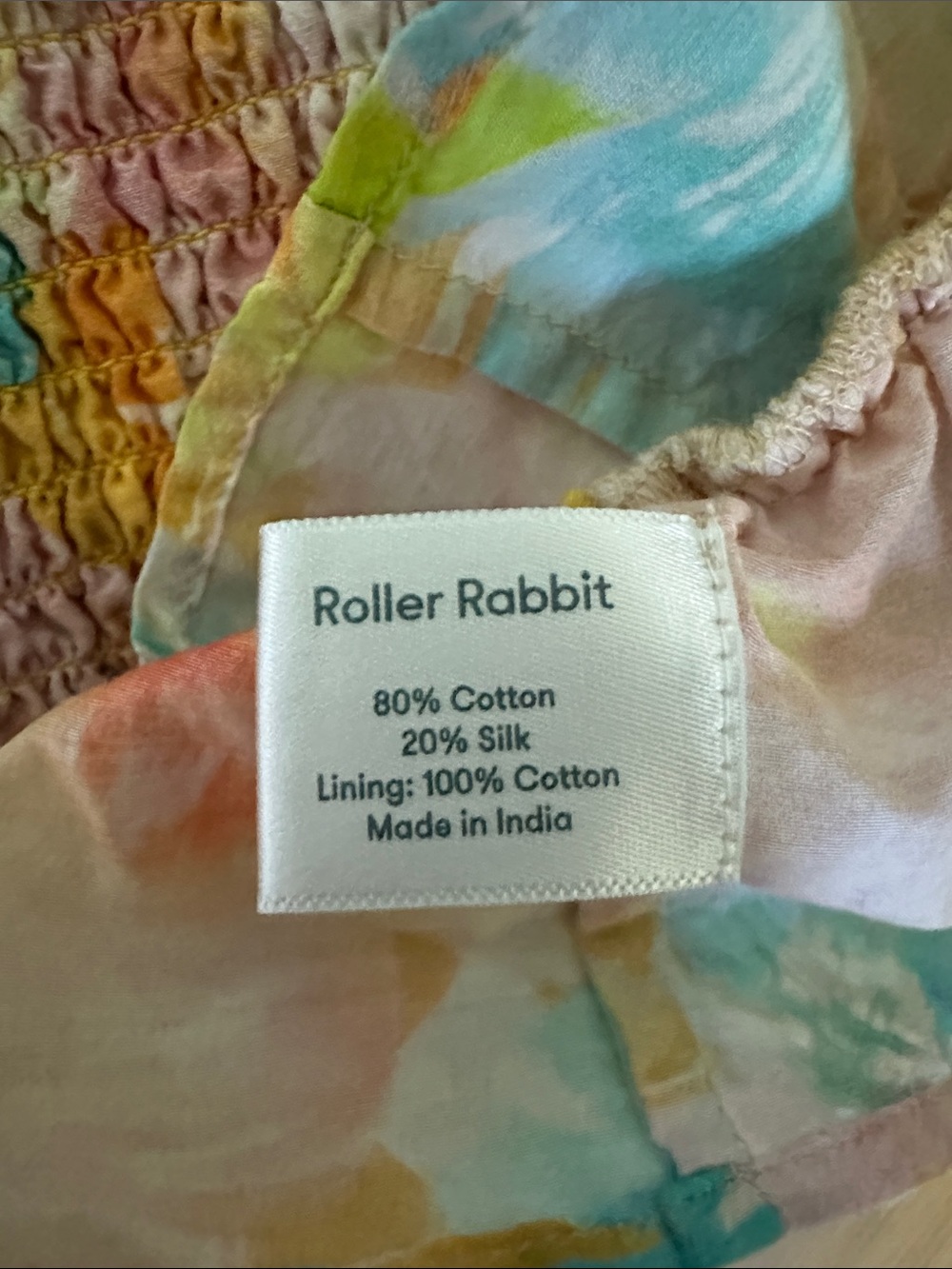 Roller Rabbit Multicolor Smocked Ruffle Tank - Picture 3 of 3